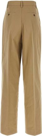 Prada Womens Cotton Trousers Beige