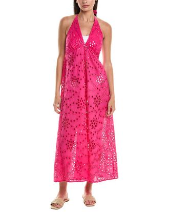 Natori Cotton Eyelet Halter Dress