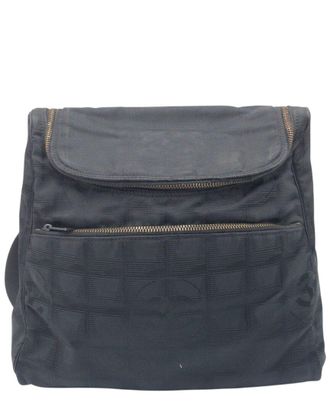 Chanel Black Nylon Coco Mark Backpack (Authentic Pre-Loved)