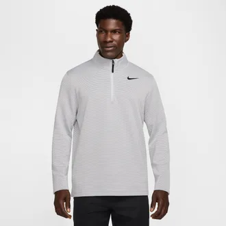 Nike Mens Victory Dri-FIT 1/2-Zip Golf Top in Grey | FZ7462-012