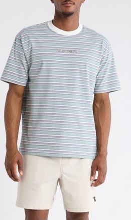 Vans Cameron Stripe Cotton T-Shirt in Marshmallow-Glacial Slate at Nordstrom, Size Xx-Large
