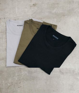 HUGO BOSS HUGO Red set da 3 T-shirt con logo sul petto multicolore