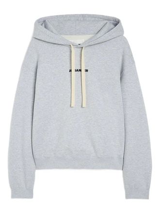 Jil Sander Hoodie met logodetail - Grijs