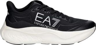 Emporio Armani Running-stijl Trainer - Heren - Sneakers - Zwart - 45 1/3 EU - Polyester - Schoenen