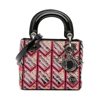 Dior Pre-owned Geborduurde Top Handle Bag - Dames - Pre-owned - Veelkleurig - Maat: ONE Size Tweed