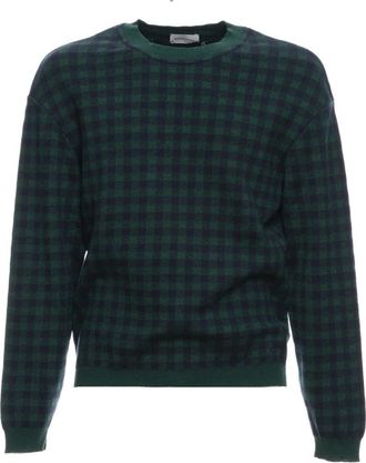 Scaglione Ronde hals knitwear - Heren - Ronde hals truien - Groen - XL - Katoen - Truien & Vesten