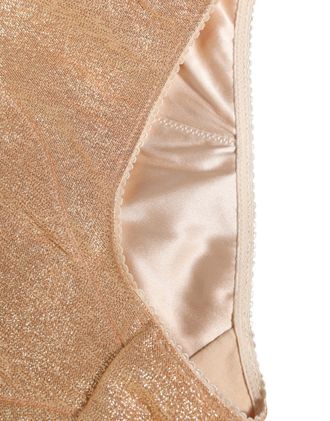 Dolce & Gabbana Beige Silk Blend High Waist Girdle Panty Womens Underwear