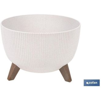cofan Cofan - Maceta Con Patas Y Filtro De Drenaje Color Blanco Wpc &Oslash; 290 X 230 Mm 9,3 L Caja 5 Unid