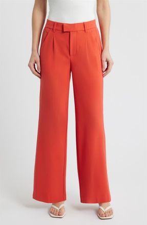 Wit & Wisdom Relaxed Waist Wide Leg Trousers in Red Clay at Nordstrom, Size 10