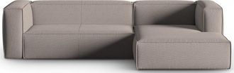 BLOOMINGLOFT 4-Sitzer Design Ecksofa Mackay mit Eckteil rechts, Strukturstoff