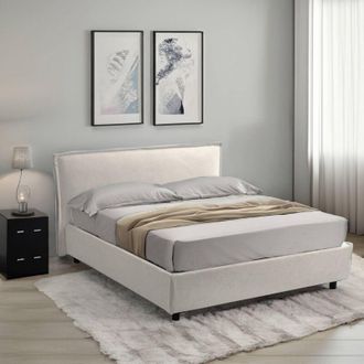 Dmora Cama Francesa Bronte, Desenfundable, Hecho En Italia, Beige