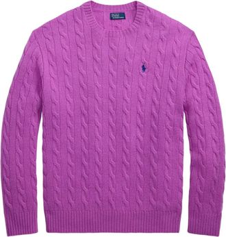 Polo Ralph Lauren Maglione con lavorazione intrecciata - Viola