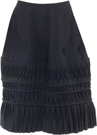 Junya Watanabe wool blend origami pleated wrap tie skirt
