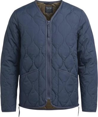 TAION Giacca in piuma Military con zip e scollo a V - - Sport - Uomo - Blu - XL
