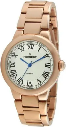 Peugeot Elegant Round Roman Numeral Bracelet Watch- 36MM in Rose Gold at Nordstrom