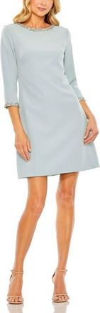 Mac Duggal Womens Embellished A-Line Cocktail Dress in Seafoam at Nordstrom, Size Medium
