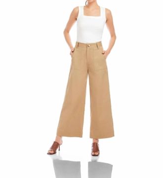 Fifteen Twenty Ryder Wide Leg Pants In Khaki