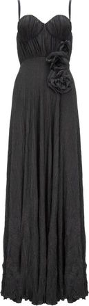 Elisabetta Franchi Abito Cerniera Gancio - Dames - Avondkleed - Zwart - L - Polyester - Kleedjes