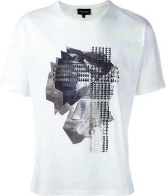 Emporio Armani Heren, Tops, Wit, Maat: 2XL Katoen