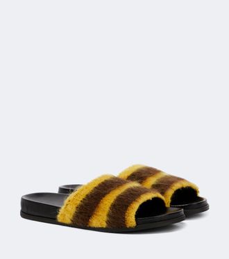 Marni Fussbett striped slides