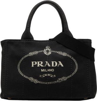 Prada Pre-owned Prada Small Canvas Canapa Logo Satchel Ladies 630PMRS25W0JIWGP
