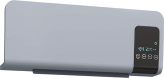 OEM Calefactor El&eacute;ctrico De Pared 1000w/2000w Estufa Con Pantalla Led Y Mando A Distancia 54,5x12x21,5 Cm Gris