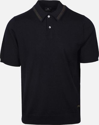 Paul Smith Mens PAUL SMITH MERINO SWEATER SS POLO NAVY - Size: 44