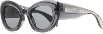 Alexander McQueen Dark Grey Cat Eye Sunglasses