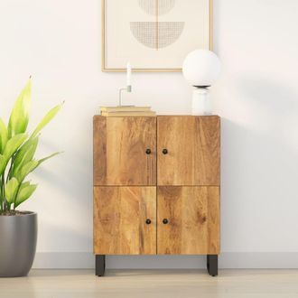 vidaXL Aparador Con 4 Puertas Madera Maciza De Mango 60x33x75 Cm Vidaxl