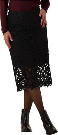 Vanilia Rokken, Dames, Zwart, XS, Lace Pencil Skirt