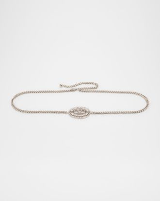 Valentino Garavani Crystal VLogo Signature Chain Belt