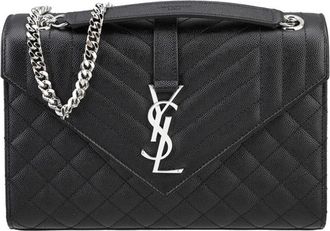 Saint Laurent Ladies Envelope Shoulder Bag In Black