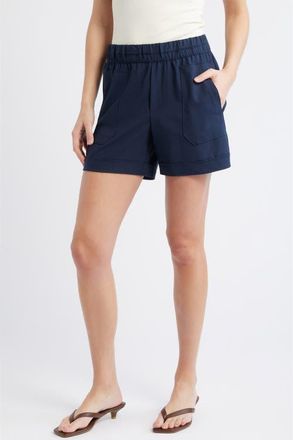Wit & Wisdom Skyrise Patch Pocket Shorts in Navy at Nordstrom, Size X-Large