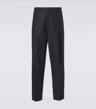 Brunello Cucinelli Panama cotton and linen tapered pants