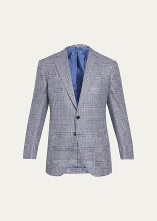 Cesare Attolini Mens Plaid Cashmere Jacket