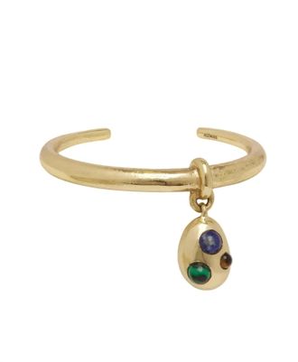 Alemais Womens Jem Rainbow Stone Egg Drop Bangle In Gold Multi