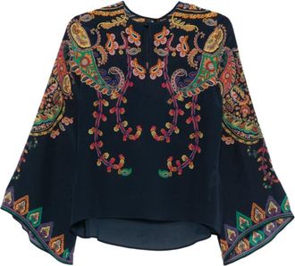 Etro Multicolor Paisley Round Neck Top