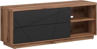 Petits Meubles Mueble tv 2 cajones 2 compartimientos paneles de madera revestidos