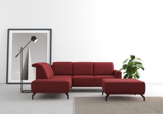 Sit&more Ecksofa »Bailando L-Form« wahlweise mit Kopfteilverstellung und Vorziehsitz, motorisch