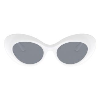 Versace Oval Full Rim Sunglasses - White