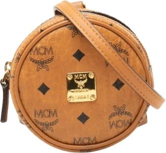 MCM Pre-owned Canvas Zip-Around Pouch - Dames - Vintage Mini Tas - Bruin - ONE Size - Leer - Vintage