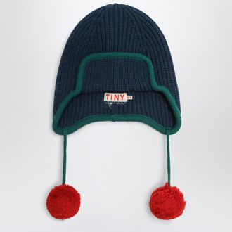 Tiny Cottons Blue wool earflap hat
