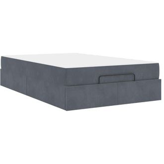 vidaXL Estructura De Cama Gris Oscuro 120 X 190 Cm Terciopelo Vidaxl