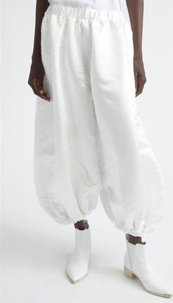 Comme Des Gar&ccedil;ons Crop Satin Balloon Pants in White at Nordstrom, Size X-Small