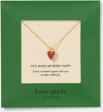 Kate Spade New York Gifting You Make Me Berry Happy Pendant