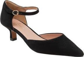 Linea Paolo Carey Ankle Strap Pointed Toe Pump in Black at Nordstrom Rack, Size 5.5