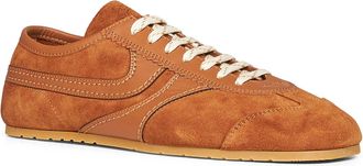 Dries Van Noten Mens Sneakers Brown Suede With Leather Details Calf Trainers