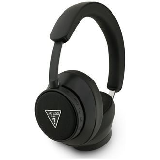 OEM Auriculares Supraaurales Bluetooth Enc Saffiano Con Logo Triangular De Guess, Color Negro