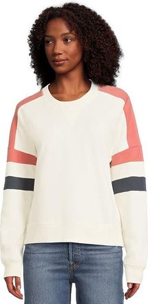 Faherty High Standard Fleece Varsity Crew Womens Sweatshirt Rosewood Field : SM, Cotton