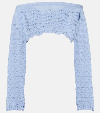 Bananhot Helena crochet cotton-blend crop top